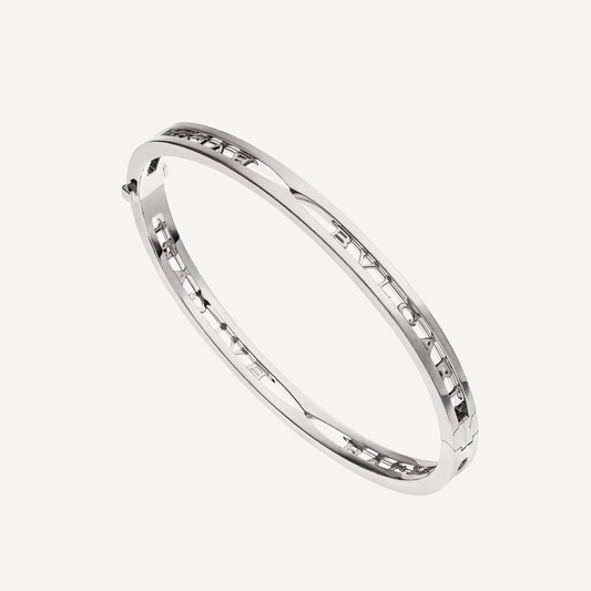 [baslovejewels]ZERO 1 SPIRAL LOGO SILVER BRACELET