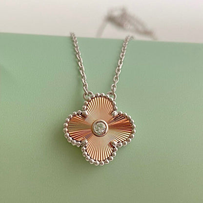 [basloveJW]CLOVER 15MM DIAMOND LASER NECKLACE- CHRISTMAS 2024 SPECIAL EDITION