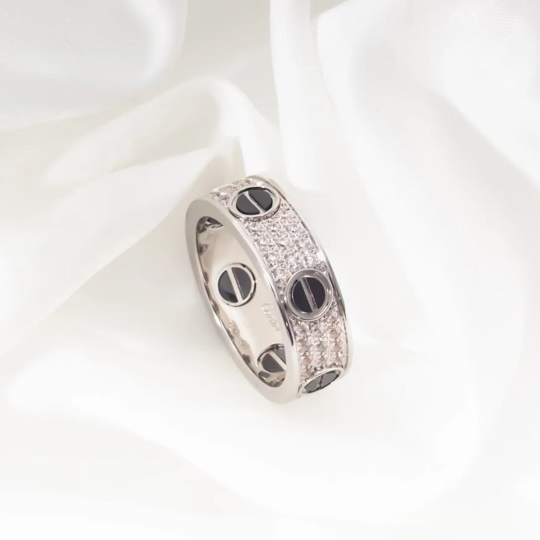 [baslovejewels]LOVE RING 5.5MM DIAMONDS PAVED CERAMIC