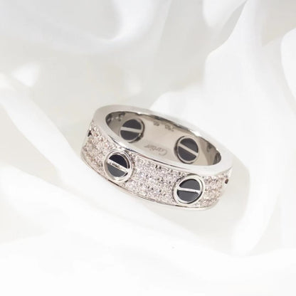 [baslovejewels]LOVE RING 5.5MM DIAMONDS PAVED CERAMIC