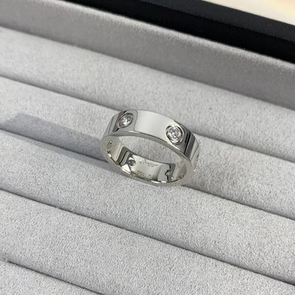 [baslovejewels]LOVE RING 5.5MM 6 DIAMONDS SILVER
