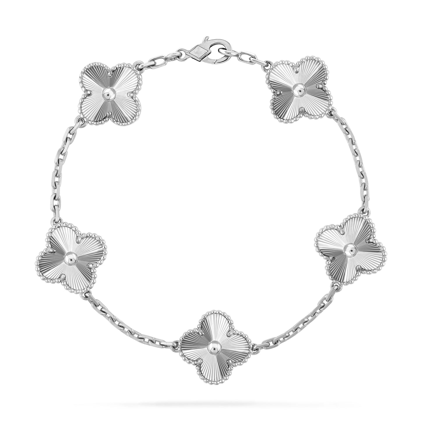 [baslovejewels]CLOVER SILVER 5 MOTIFS BRACELET