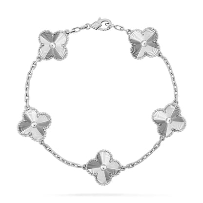 [baslovejewels]CLOVER SILVER 5 MOTIFS BRACELET