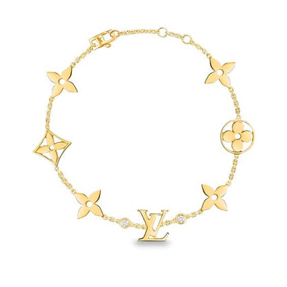 [baslovejewels]STAR AND SUN 7 MOTIFS GOLD BRACELET