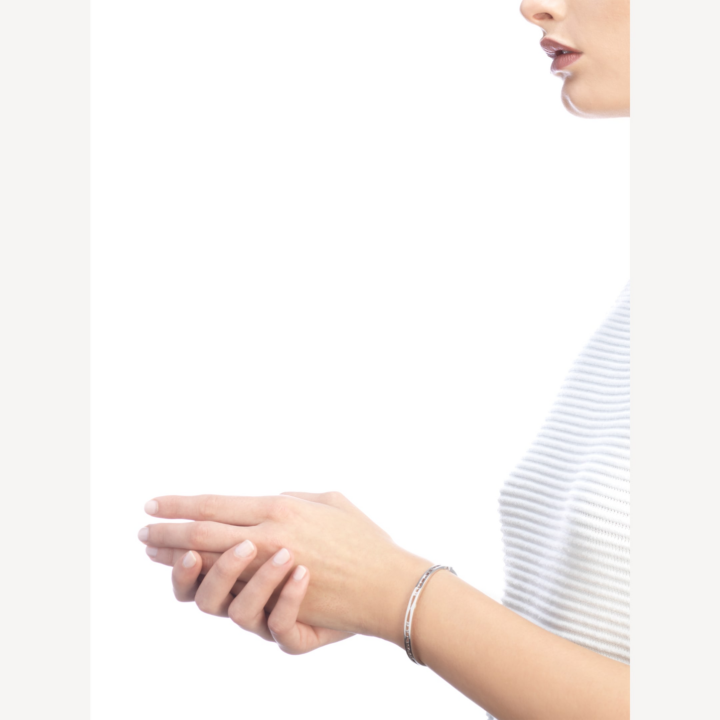 [baslovejewels]ZERO 1 SPIRAL LOGO SILVER BRACELET