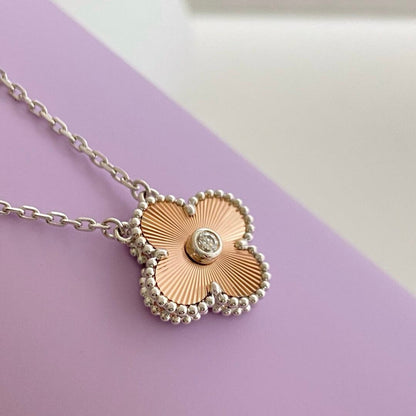 [basloveJW]CLOVER 15MM DIAMOND LASER NECKLACE- CHRISTMAS 2024 SPECIAL EDITION