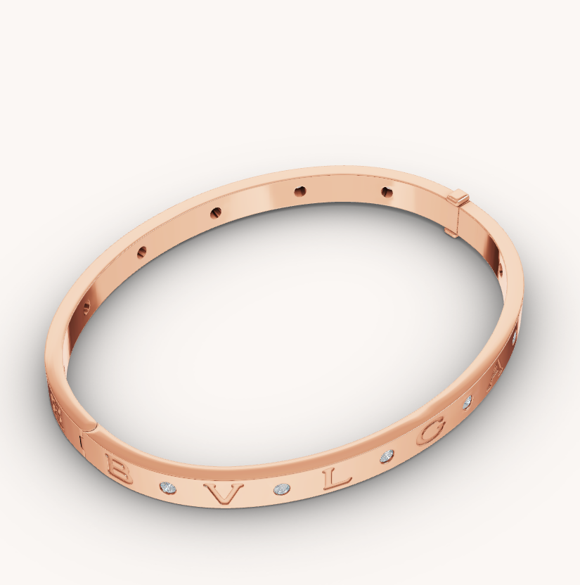 [baslovejewels]ZERO 1 PINK GOLD 12 DIAMONDS BRACELET