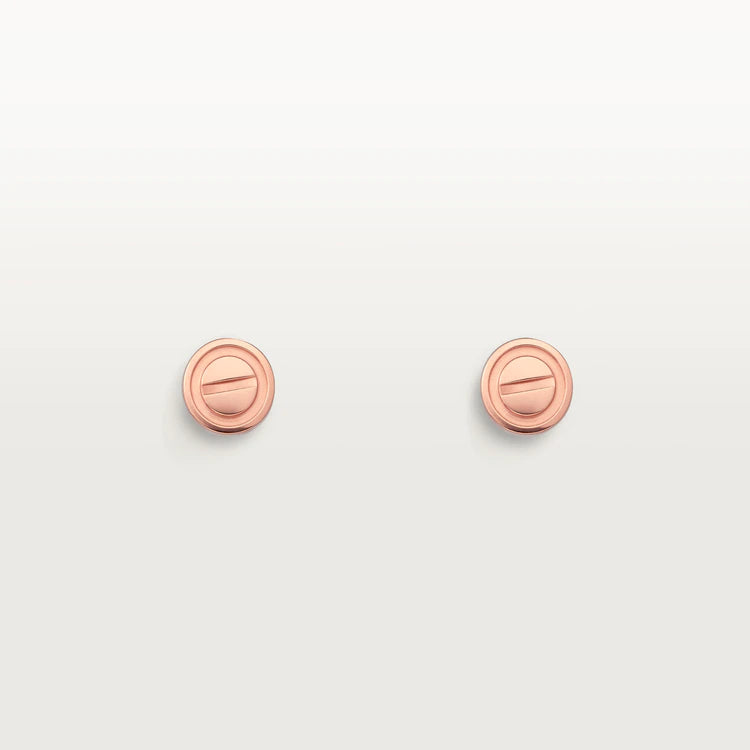 [baslovejewels]LOVE EARRINGS PINK GOLD 10MM