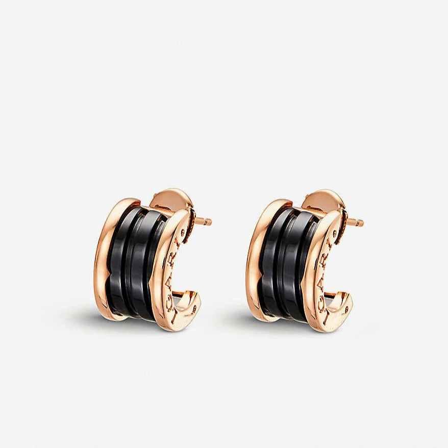 [baslovejewels]ZERO 1 PINK GOLD CERAMIC EARRINGS