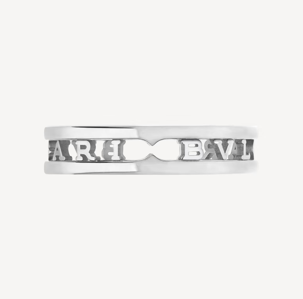 [baslovejewels]ZERO 1 ONE-BAND WITH OPENWORK LOGO SPIRAL RING