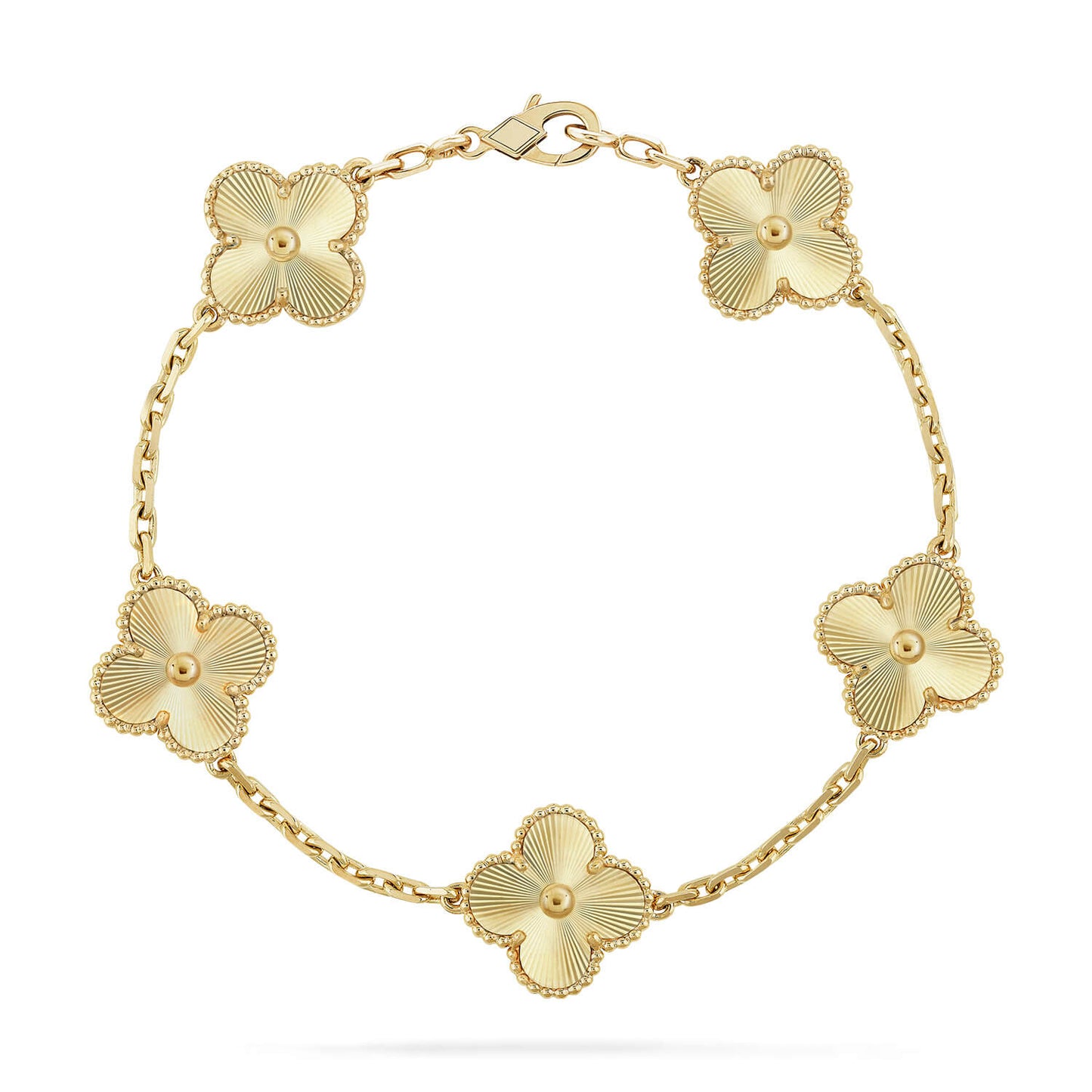 [baslovejewels]CLOVER 5 FLOWERS LASER BRACELET