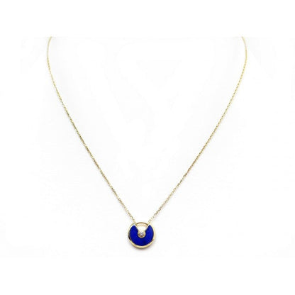 [baslovejewels]AMULETTE ROSE GOLD AGATE NECKLACE