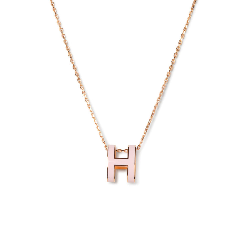 [baslovejewels]POP H PEDANT PINK GOLD