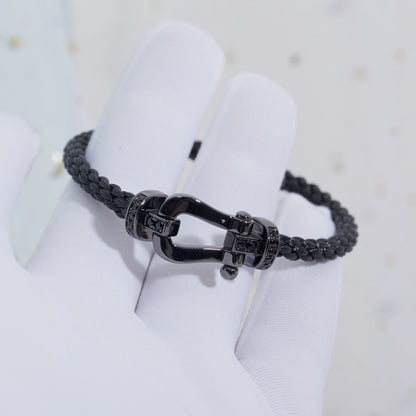 [baslovejewels]FORCE LARGE SERIES HORSESHOE BLACK SAMURAI BRACELET