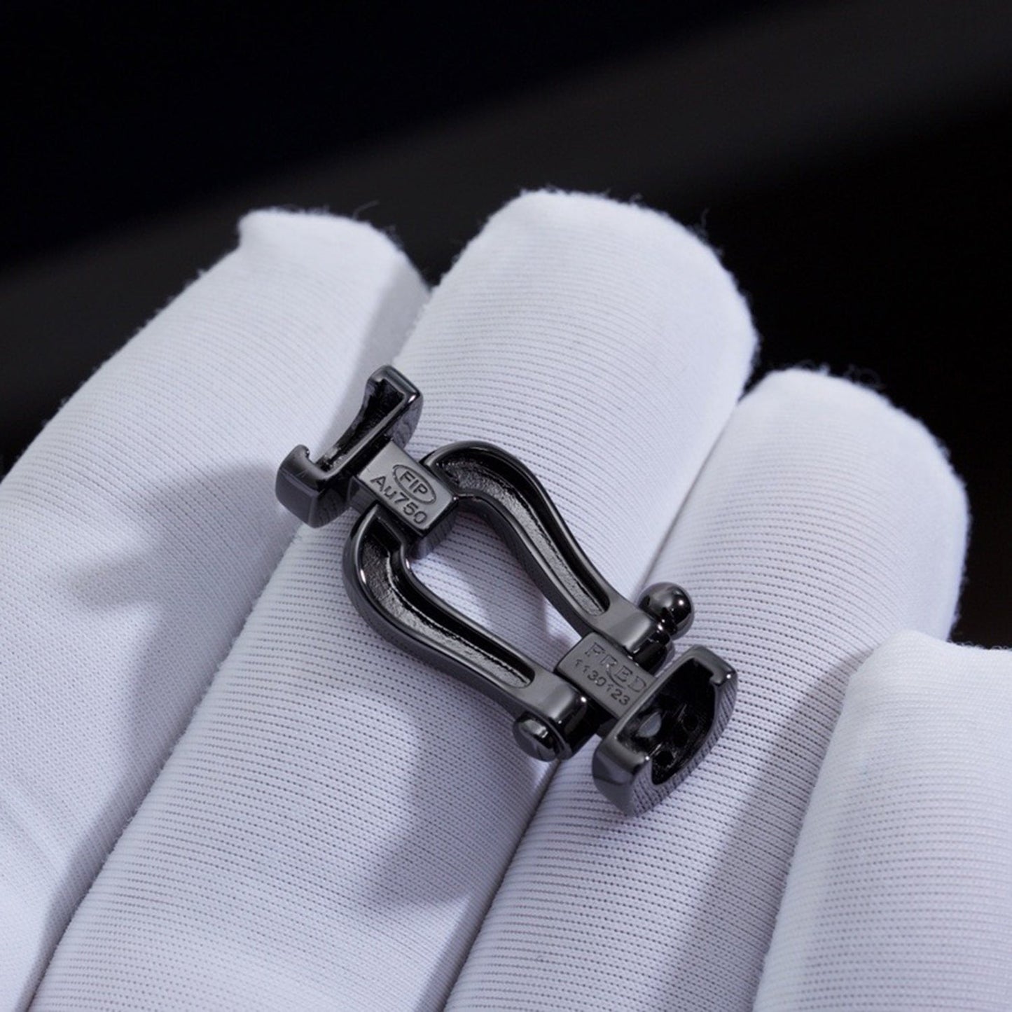 [baslovejewels]FORCE LARGE SERIES HORSESHOE BLACK SAMURAI BRACELET