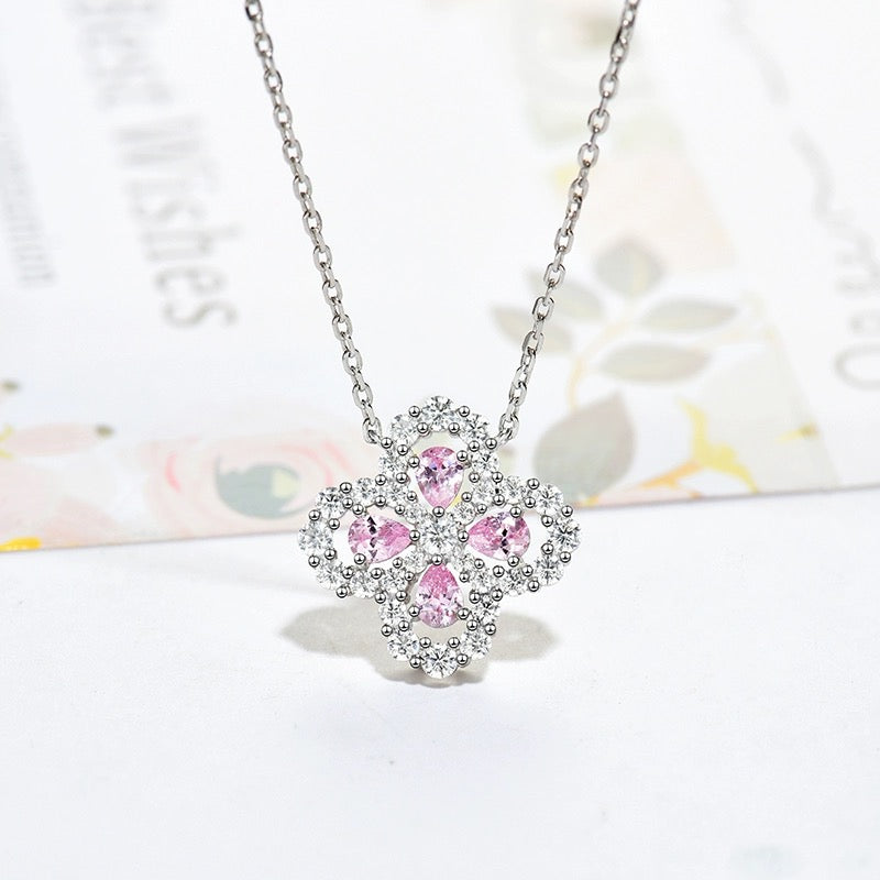 [baslovejewels]LOOP NECKLACE FULL MOTIF DIAMOND 16MM MULTIPLE COLORS