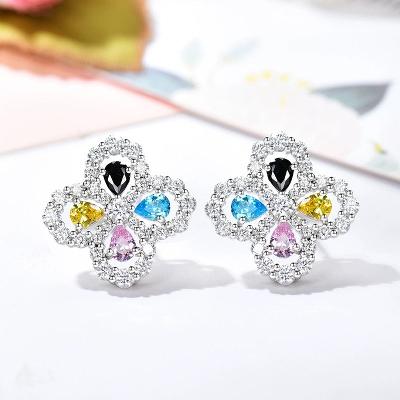[baslovejewels]LOOP EARRINGS FULL MOTIF DIAMOND 16MM