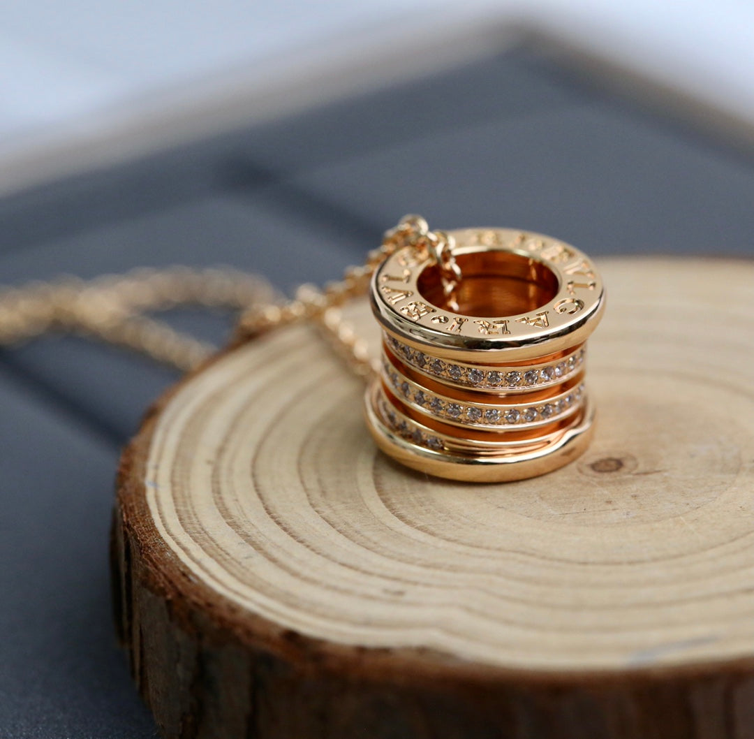 [baslovejewels]ZERO 1 PINK GOLD DIAMOND NECKLACE