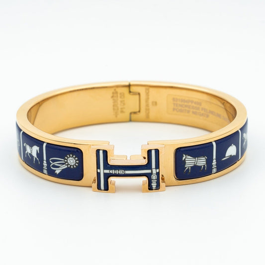 [baslovejewels]H BRACELET BLUE CERAMIC