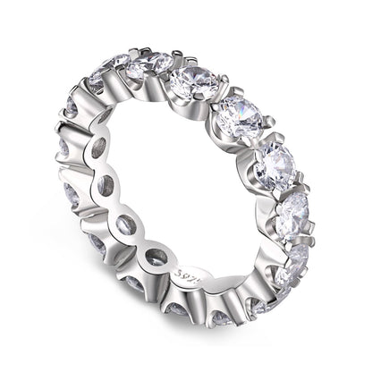 [baslovejewels]Eternity Round Cut Tennis Ring