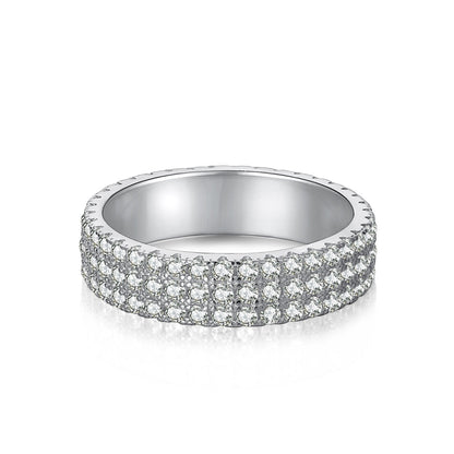 [baslovejewels]Dainty Round Cut Tennis Ring