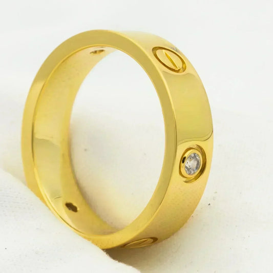 [baslovejewels]LOVE RING 5.5MM 3 DIAMONDS GOLD