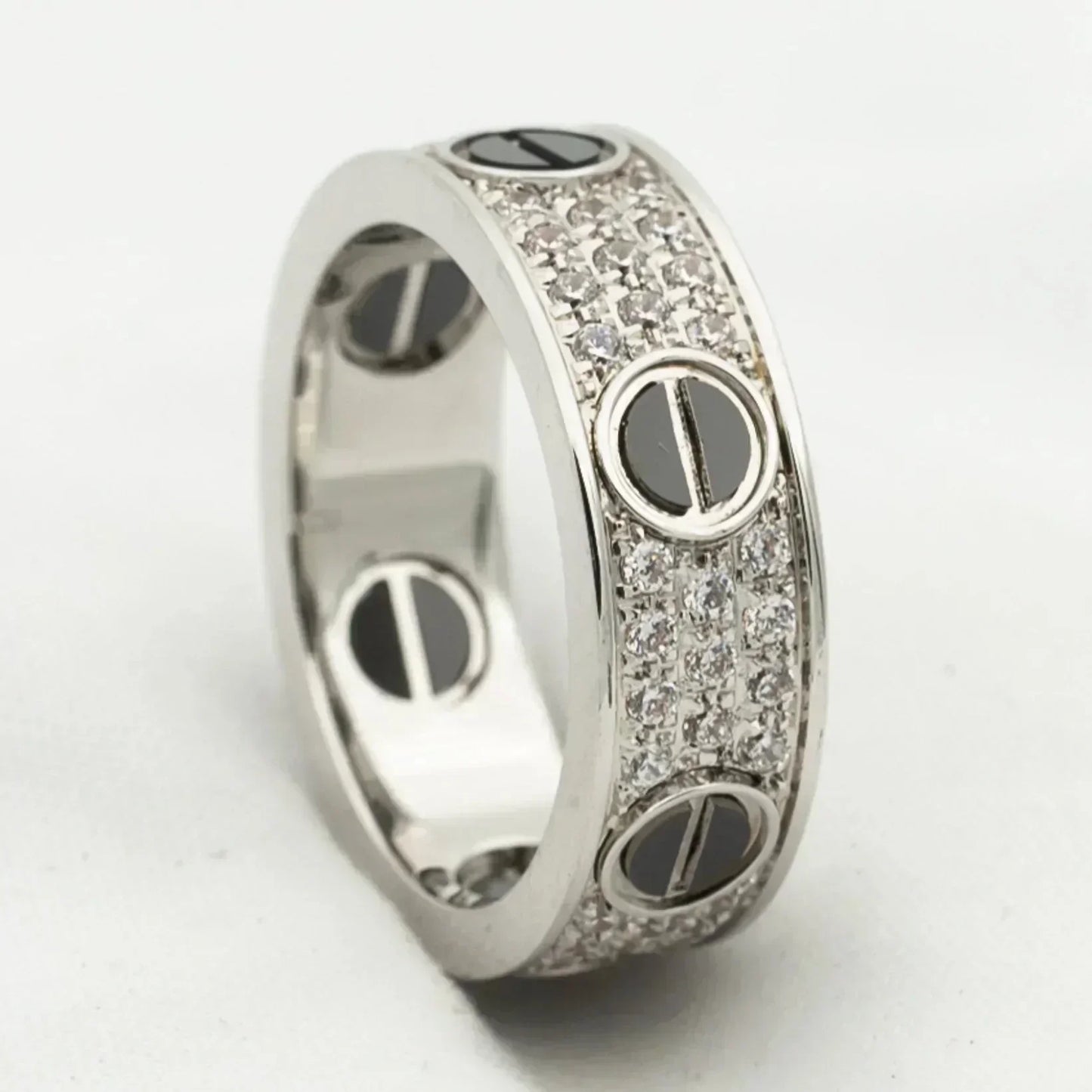 [baslovejewels]LOVE RING 5.5MM DIAMONDS PAVED CERAMIC