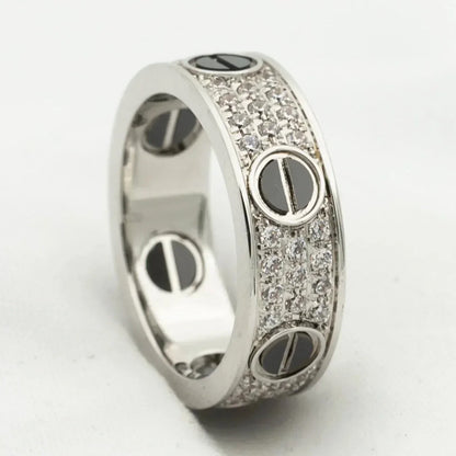[baslovejewels]LOVE RING 5.5MM DIAMONDS PAVED CERAMIC