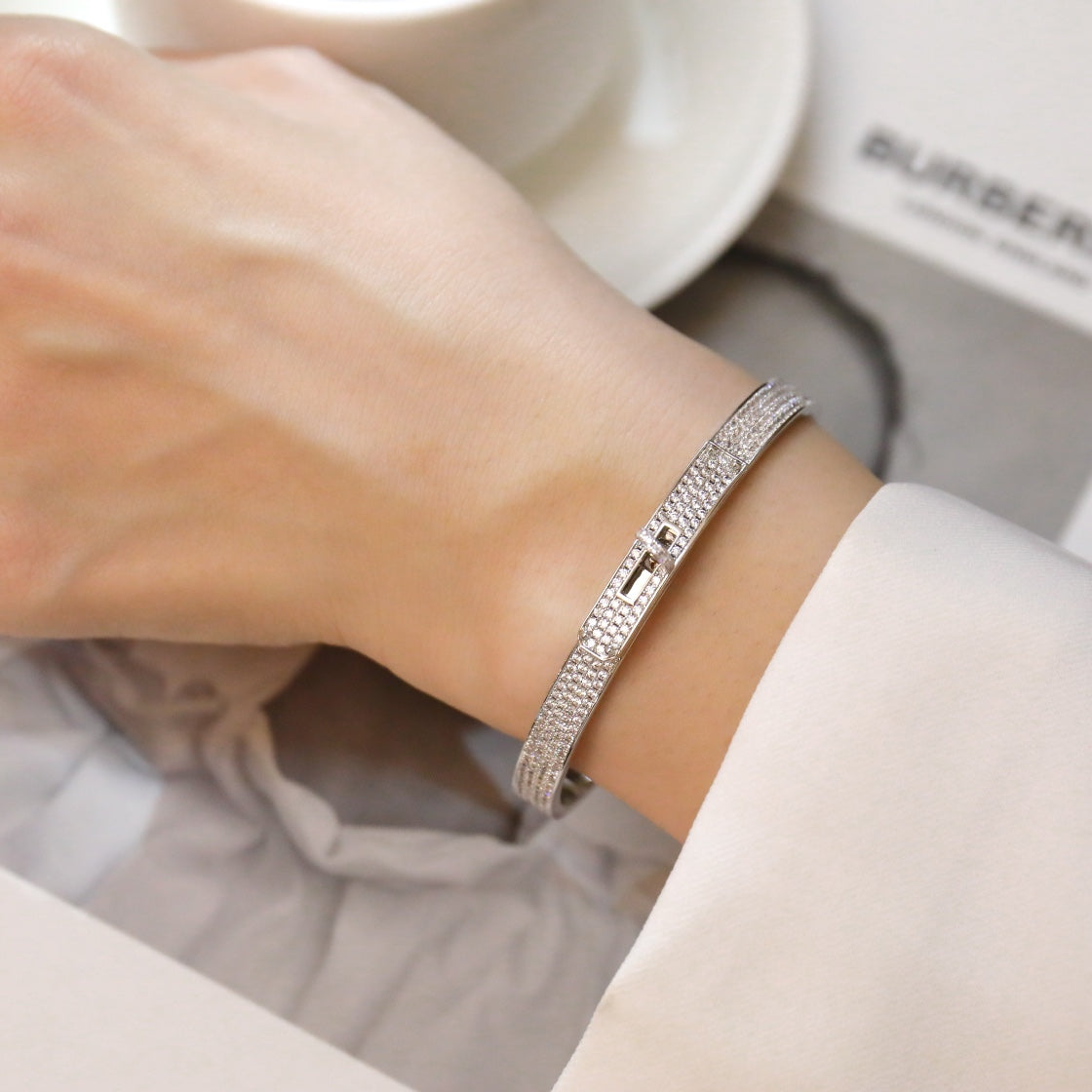 [baslovejewels]KELLY BRACELET DIAMOND PAVED