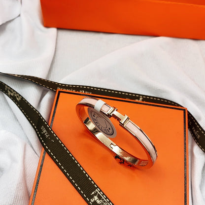 [baslovejewels]CLASSIC HM CLIC  PINK 8MM ENAMEL BRACELET