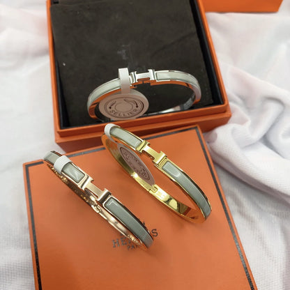 [baslovejewels]CLASSIC HM CLIC GREEN 8MM ENAMEL BRACELET