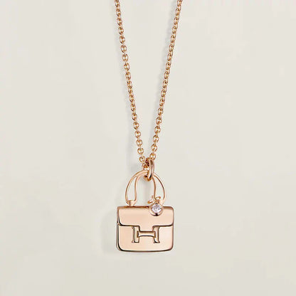 [baslovejewels]AMULETTE PEDANT ROSE GOLD NECKLACE