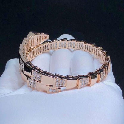 [baslovejewels]SERPENTI WIDE BRACELET PINK GOLD DIAMOND