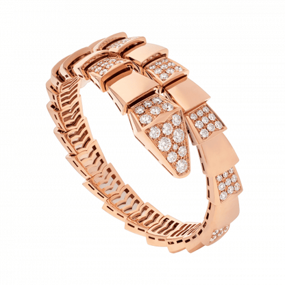 [baslovejewels]SERPENTI WIDE BRACELET PINK GOLD DIAMOND