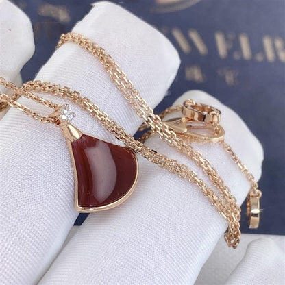 [baslovejewels]DREAM NECKLACE CARNELIAN 1 DIAMOND