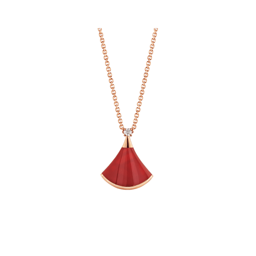 [baslovejewels]DREAM NECKLACE CARNELIAN 1 DIAMOND