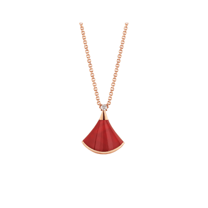 [baslovejewels]DREAM NECKLACE CARNELIAN 1 DIAMOND