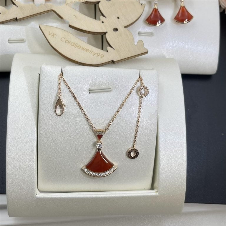 [baslovejewels]DREAM NECKLACE CARNELIAN DIAMOND