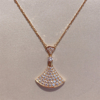 [baslovejewels]DREAM NECKLACE PINK GOLD FULL DIAMOND