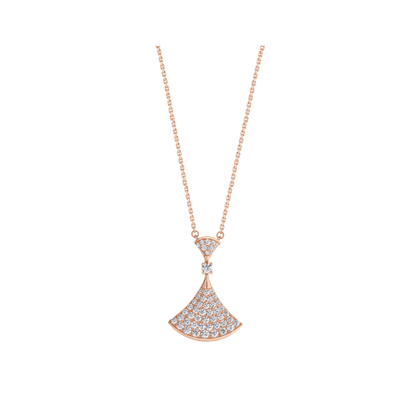 [baslovejewels]DREAM NECKLACE PINK GOLD FULL DIAMOND