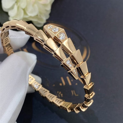 [baslovejewels]SERPENTI BRACELET DIAMONDS PINK GOLD
