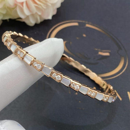 [baslovejewels]SERPENTI BRACELET PINK GOLD MOP DIAMOND