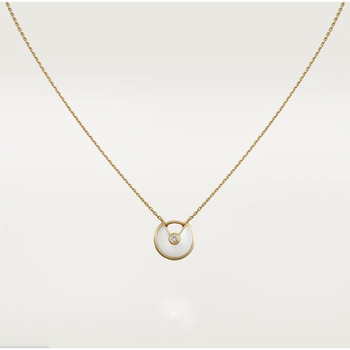 [baslovejewels]AMULETTE ROSE GOLD MOP NECKLACE