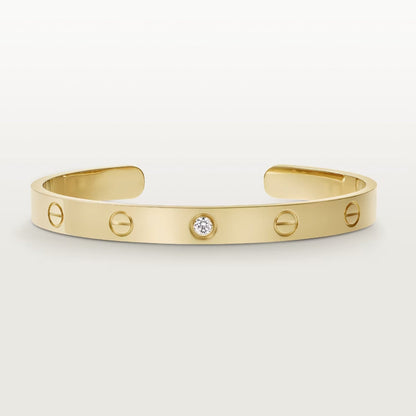 [baslovejewels]LOVE BRACELET 6.1MM 1 DIAMOND OPEN CUFF