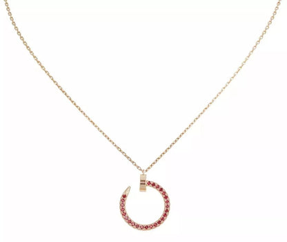 [baslovejewels]JUSTE NECKLACE GOLD RED DIAMONDS