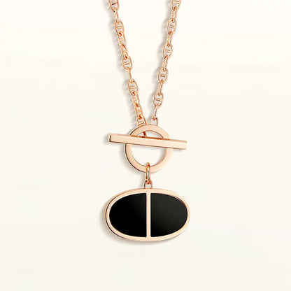 [baslovejewels]CHAINE VERSO BLACK CERAMIC NECKLACE