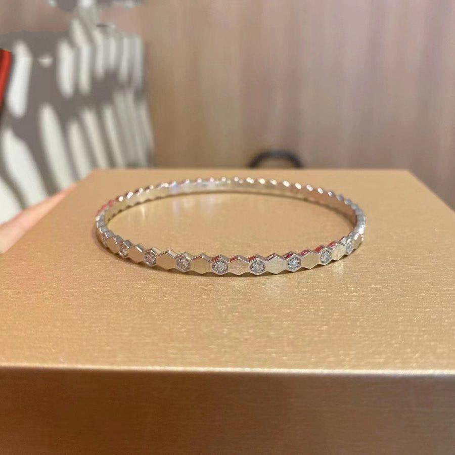 [baslovejewels]BEE LOVE SILVER DIAMOND BRACELET
