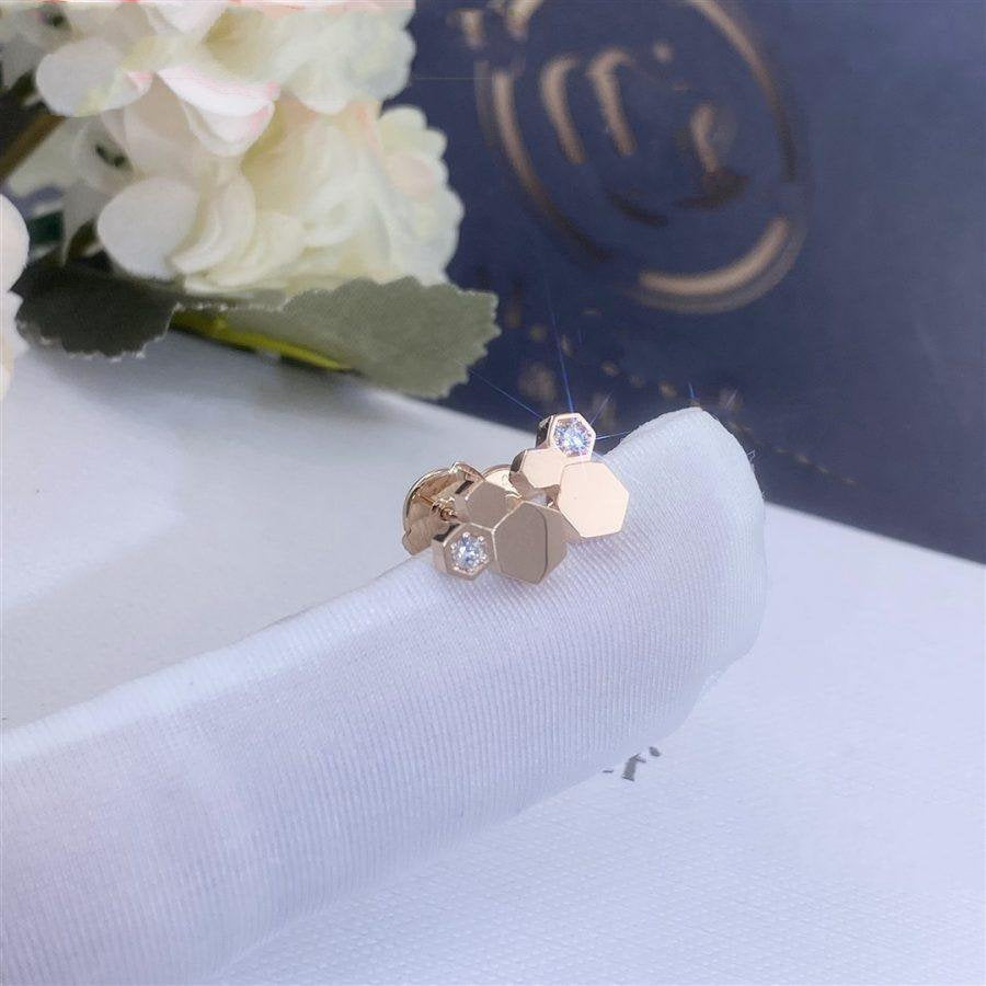 [baslovejewels]BEE LOVE PINK GOLD DIAMOND EARRINGS