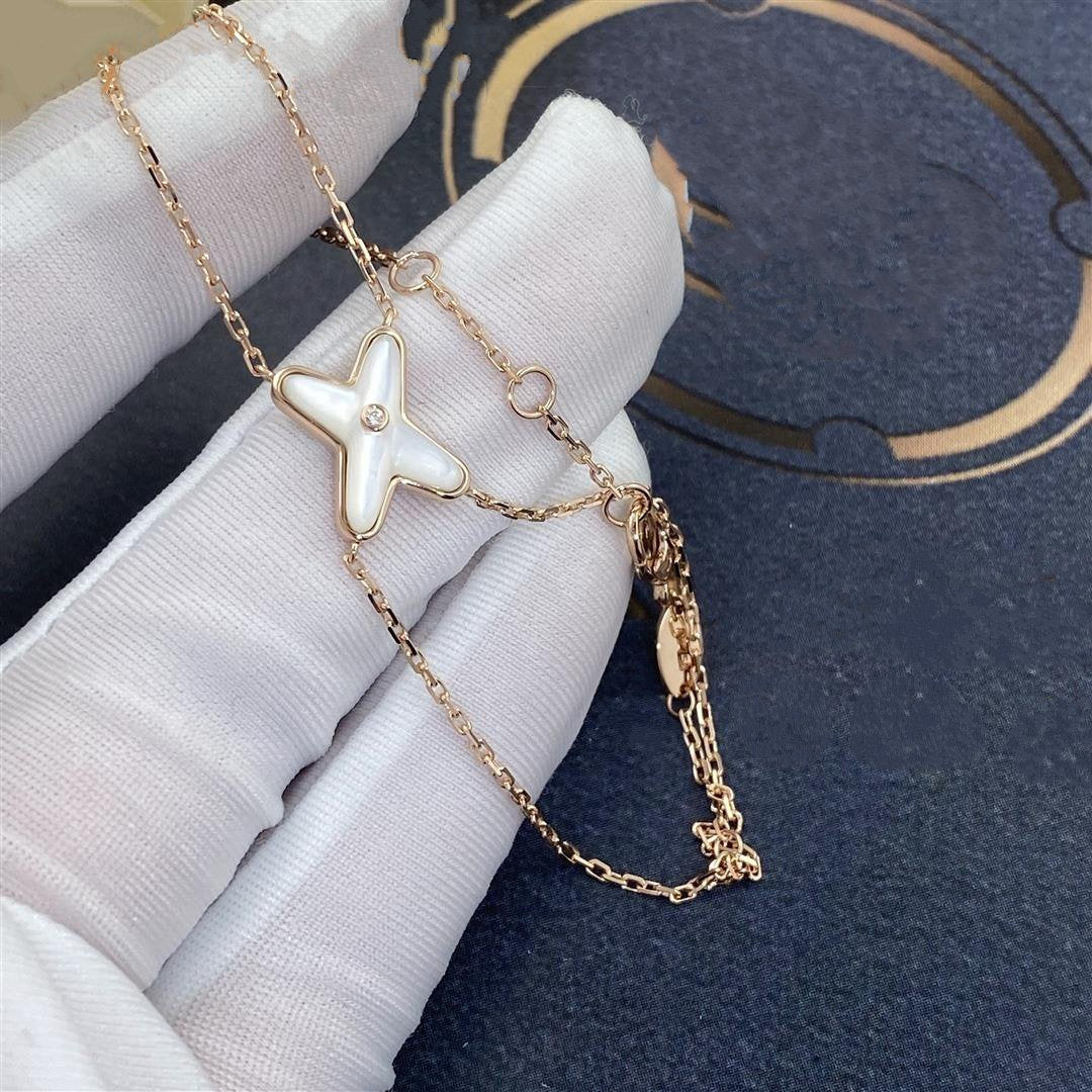 [baslovejewels]JEUX BRACELET WHITE MOP PINK GOLD 1 DIAMOND