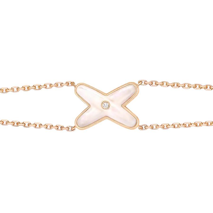[baslovejewels]JEUX BRACELET WHITE MOP PINK GOLD 1 DIAMOND